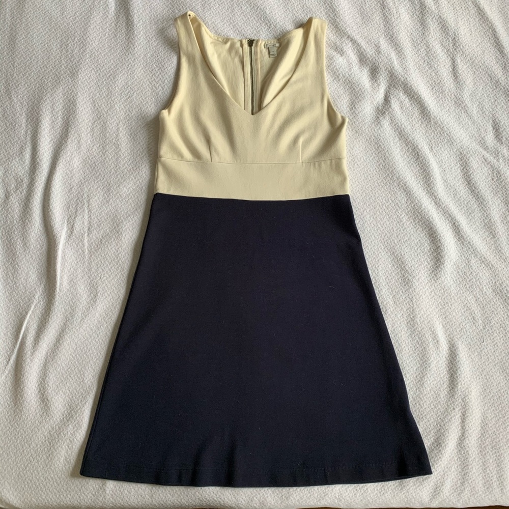 J. Crew Sleeveless Colorblock Dress, Size 4